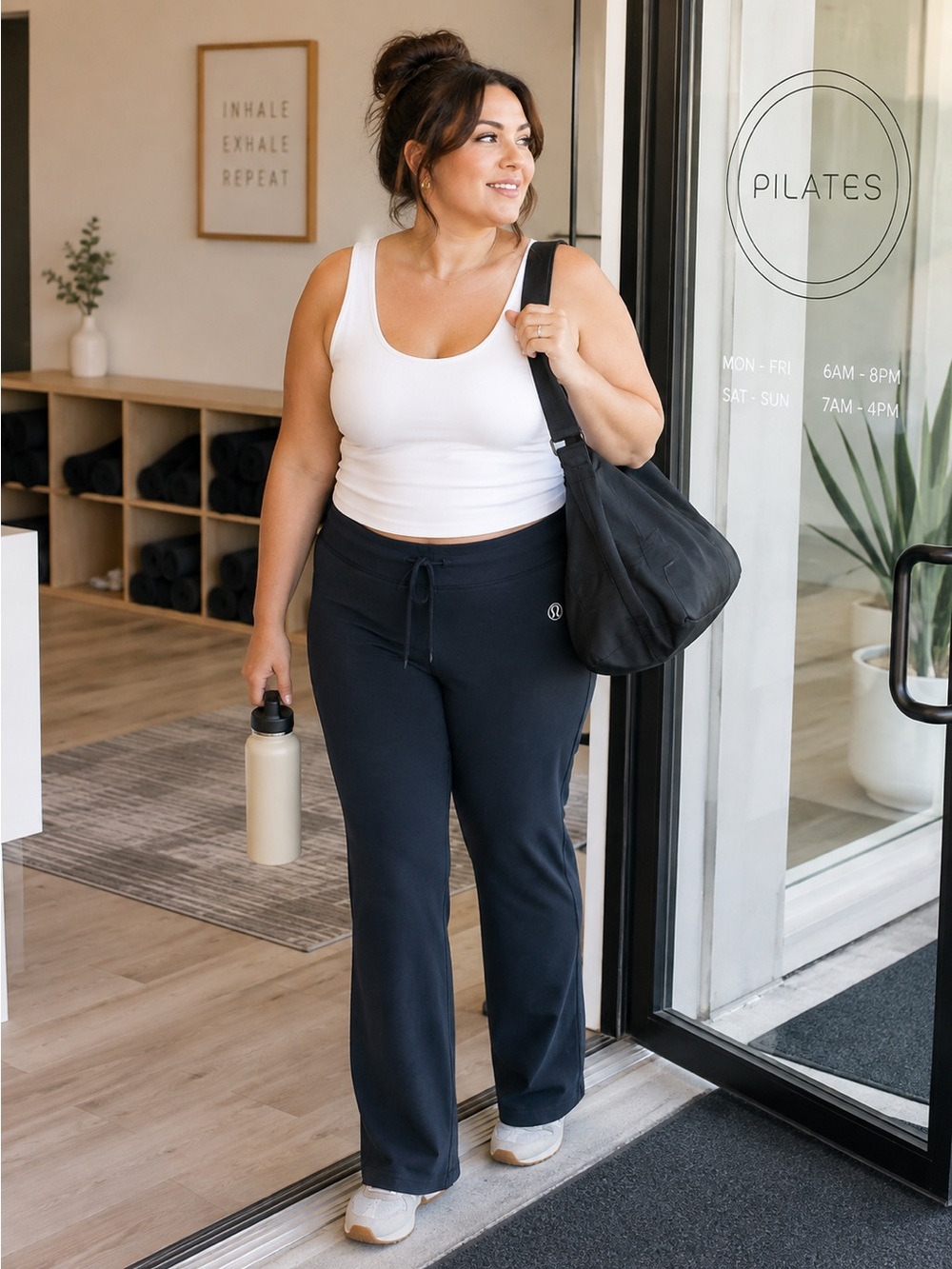 lululemon athletica Black Wide-Leg Jogger Sweatpants
